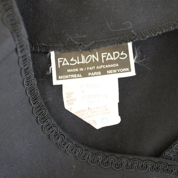 Vintage Black Cropped Pearl Button Blazer Sz M - Picture 4 of 8